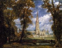 Salisbury Cathedral by John Constable, ca. 1825.