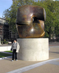 Locking Piece (1963) bronze, presented to the Tate Gallery and now sited in Millbank near the Tate Britain.