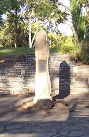 A Memorial Obelisk to Burnside's fallen in World War I, located in Hazelwood Park