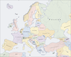 Europe countries in local languages.