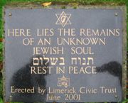 Grave of an unknown Jewish person in Castletroy