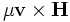 \mu \mathbf{v} \times \mathbf{H}