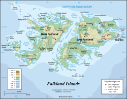 Map of the Falkland Islands