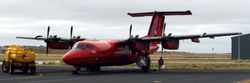 The Dash-7 of the British Antarctic Survey at Stanley.