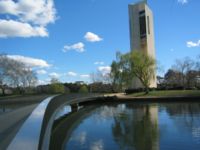 The Carillon on Aspen Island in Lake Burley Griffin, Canberra, celebrates the 50th Anniversay of Australia's National Capital