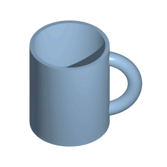 A continuous deformation (homotopy) of a coffee cup into a doughnut (torus).
