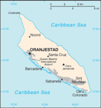 Map of Aruba.