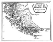 The Straits of Magellan cut through the southern tip of South America connecting the Atlantic and Pacific