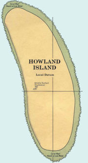 Howland Island map.