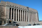 The Finnish Parliament House in Helsinki.