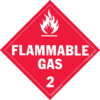 Flammable gas warning.