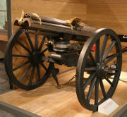 An 1865 Gatling gun.