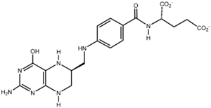 Schematic structure of tetrahydrofolate