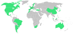 Countries which have had Formula One circuits