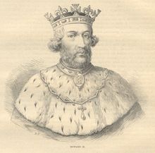 Edward II, depicted in Cassell's History of England, published circa 1902