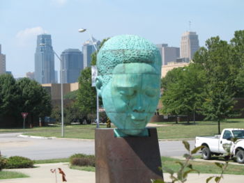 Memorial to Charlie Parker at the American Jazz Museum at 18th and Highland in Kansas City