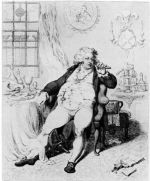 "A Voluptuary Under The Horrors of Digestion," a caricature by James Gillray