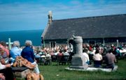 Open Air Sunday Morning Service at Saint Tudno's Church on the Great Orme