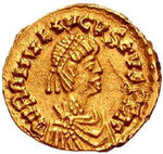 Romulus Augustus on a gold Tremissis