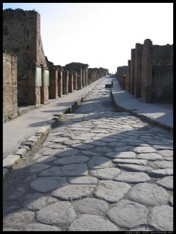 A Roman road in Pompeii