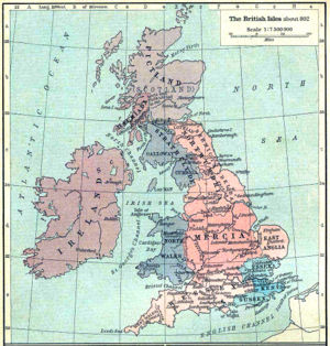 The British isles in AD 802.