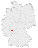 Location of Frankfurt am Main in Germany