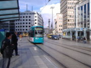 Another tram in Frankfurt.