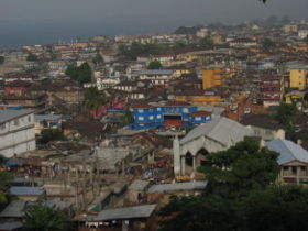 View of Freetown from Tower Hill