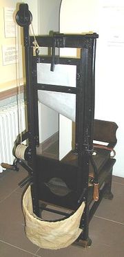 Guillotine: between 18,000 and 40,000 people were executed during the Reign of Terror