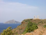 Cape Sounion in Attica, looking out to the Aegean islands.