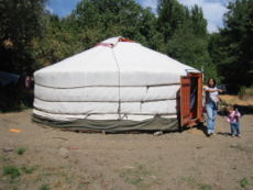 Mongolian ger (yurt) similar to the one Temüjin was born and grew up in.