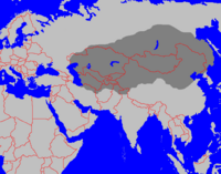 Mongol Empire in 1227 at Genghis Khan's death