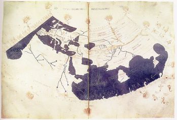 Ptolemy's 150 CE World Map (redrawn in the 15th century)