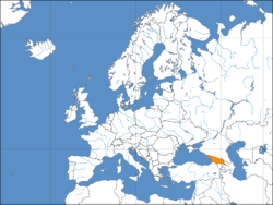 Location of Georgia (country)