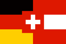 D-A-CH-flag, flag of the three dominant states in the German Sprachraum.