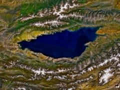 Lake Issyk-Kul, Kyrgyzstan - Issyk Kul from space, September 1992