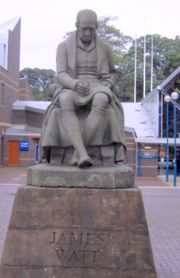 Statue of James Watt at Heriot-Watt University, Edinburgh