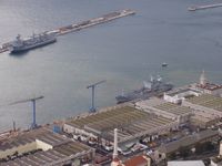 A Royal Navy base in Gibraltar.