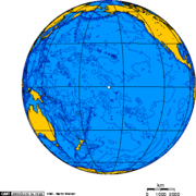 Orthographic projection over Jarvis Island