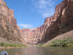 The Grand Canyon, as seen from river-level.