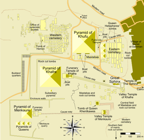 Map of Giza pyramid complex.