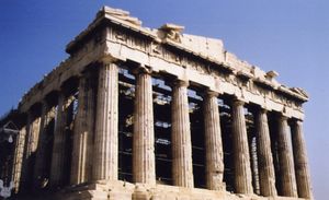 The western side of the Parthenon on the acropolis