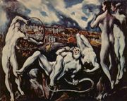 El Greco was inspired in his Laocoon (1608-1614, oil on canvas, 142 x 193 cm, National Gallery of Art, Washington) by the famous myth of the Trojan cycle. Laocoon was a Trojan priest who tried to have the Trojan horse destroyed, but was killed by sea-serpents.