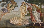 Botticelli's The Birth of Venus (c. 1485-1486, oil on canvas, Uffizi, Florence) — a revived Venus Pudica for a new view of pagan Antiquity-- is often said to epitomize for modern viewers the spirit of the Renaissance.