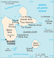 Map of the Guadeloupe archipelago
