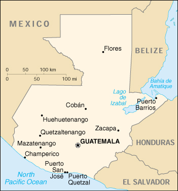 Map of Guatemala