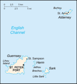 Map of the Bailiwick of Guernsey