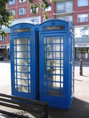 A Guernsey Telecom (now owned by Cable and Wireless Guernsey) phone box.