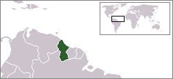 Location of Guyana