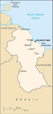 Map of Guyana